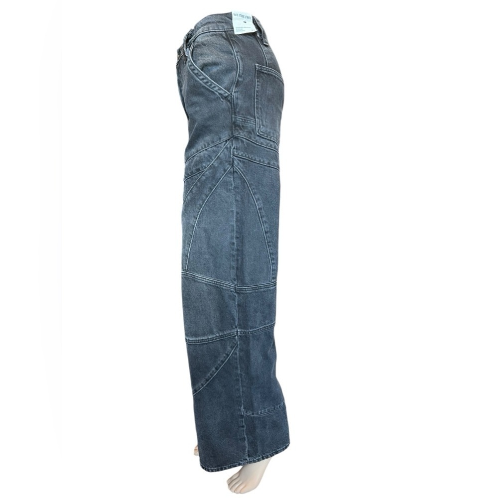 We The Free Free People Womens Jeans Unknown Reasons Moto Straight Boyfriend 25 - Picture 5 of 14